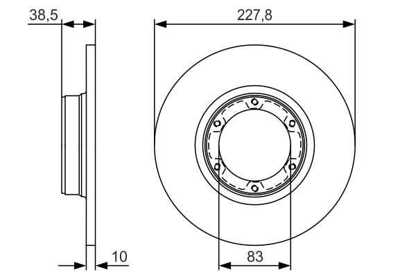 Disc frana 0 986 479 R65 BOSCH