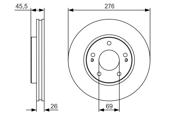 Disc frana 0 986 479 S00 BOSCH