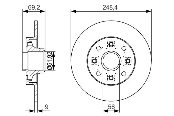 Disc frana 0 986 479 S43 BOSCH