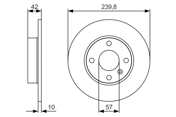 Disc frana 0 986 479 S52 BOSCH