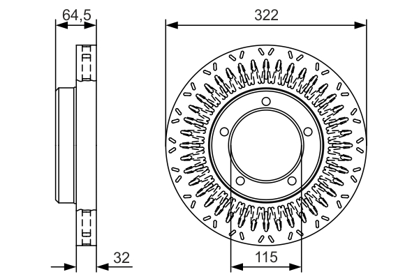 Disc frana 0 986 479 T27 BOSCH