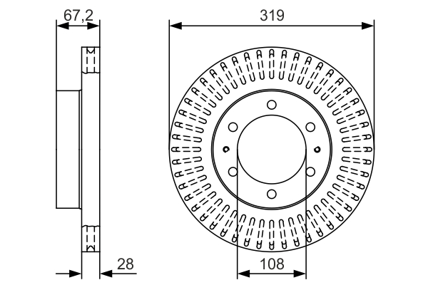 Disc frana 0 986 479 T36 BOSCH