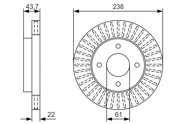 Disc frana 0 986 479 T42 BOSCH