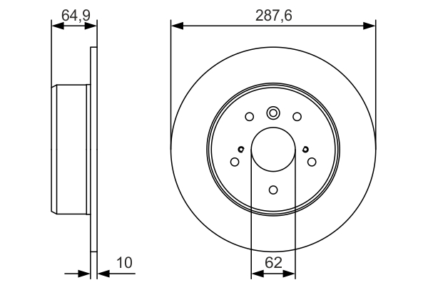 Disc frana 0 986 479 T69 BOSCH