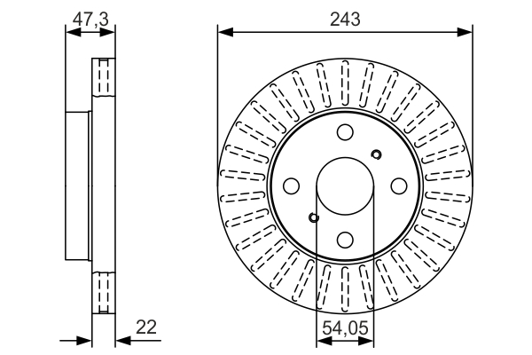 Disc frana 0 986 479 T72 BOSCH