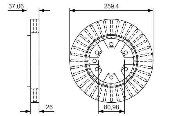 Disc frana 0 986 479 T74 BOSCH