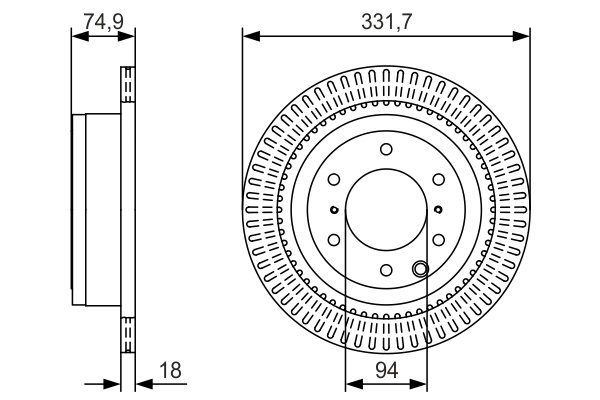 Disc frana 0 986 479 T90 BOSCH