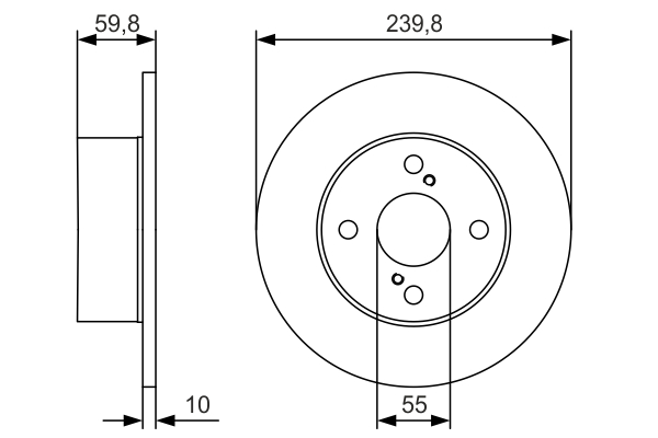 Disc frana 0 986 479 T96 BOSCH