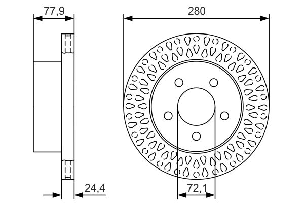 Disc frana 0 986 479 U00 BOSCH