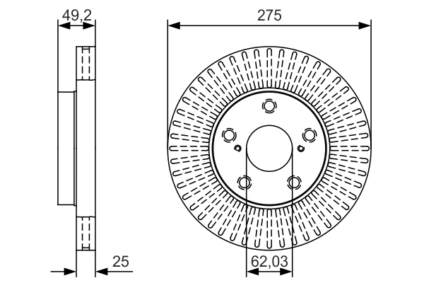 Disc frana 0 986 479 U19 BOSCH