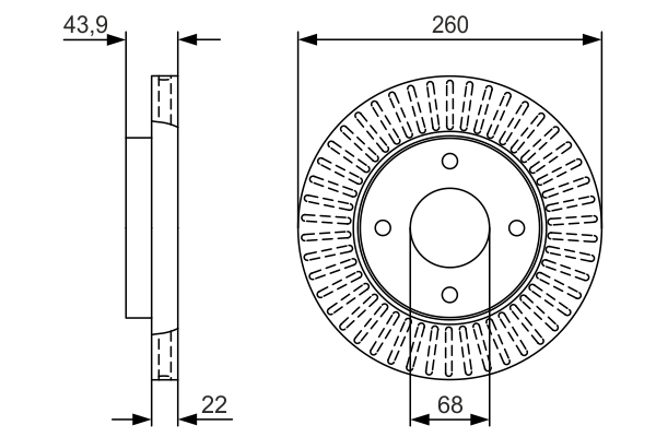 Disc frana 0 986 479 U61 BOSCH