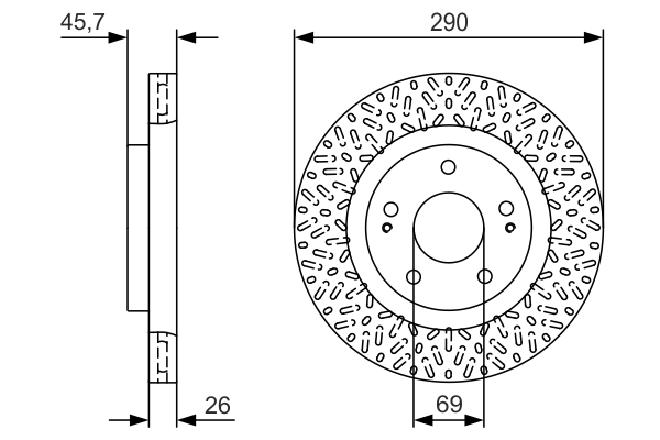 Disc frana 0 986 479 U80 BOSCH