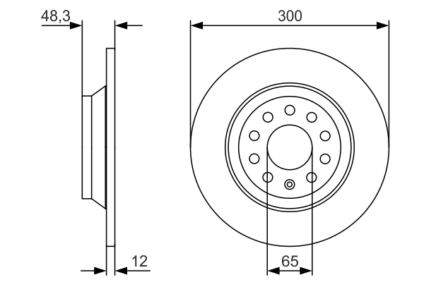 Disc frana 0 986 479 V01 BOSCH