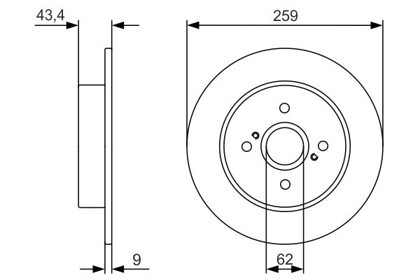 Disc frana 0 986 479 V07 BOSCH