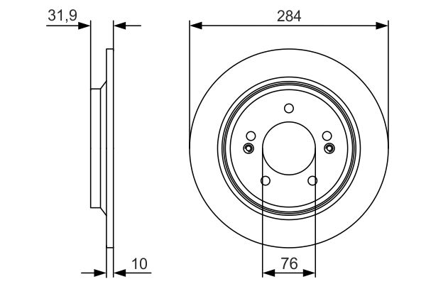 Disc frana 0 986 479 V09 BOSCH