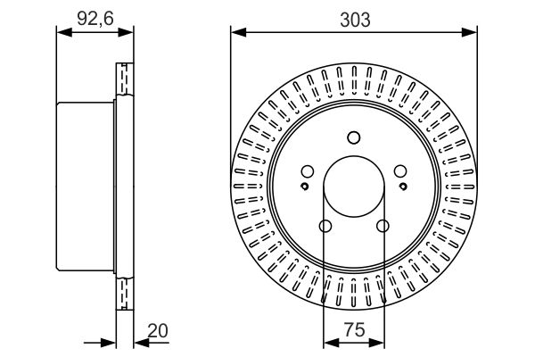 Disc frana 0 986 479 V26 BOSCH