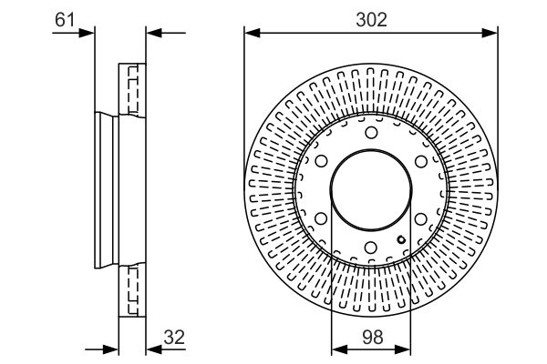 Disc frana 0 986 479 V32 BOSCH