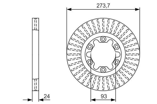 Disc frana 0 986 479 V36 BOSCH