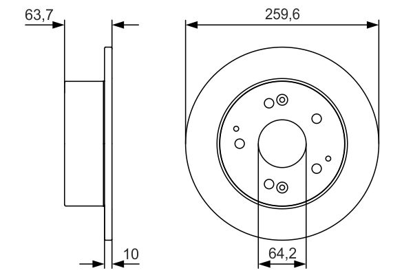 Disc frana 0 986 479 V39 BOSCH