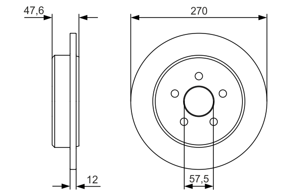 Disc frana 0 986 479 V43 BOSCH