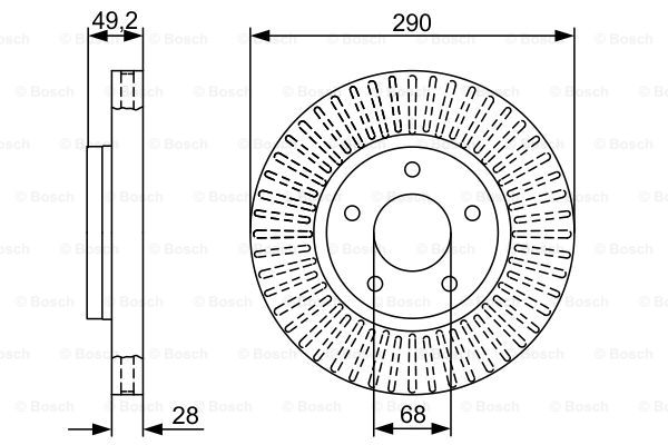 Disc frana 0 986 479 V48 BOSCH