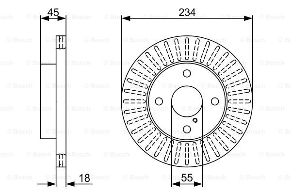 Disc frana 0 986 479 V65 BOSCH