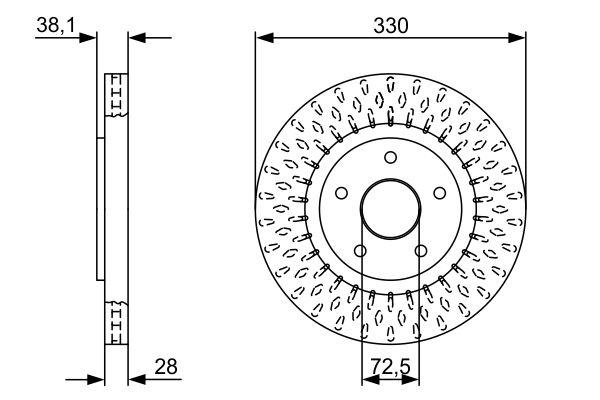 Disc frana 0 986 479 V85 BOSCH