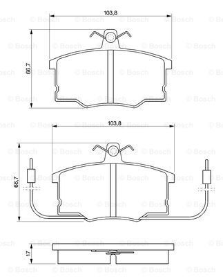 set placute frana,frana disc 0 986 490 930 BOSCH