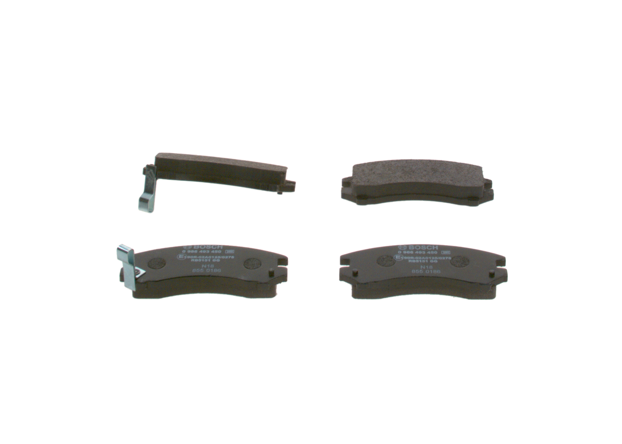 set placute frana,frana disc 0 986 493 450 BOSCH