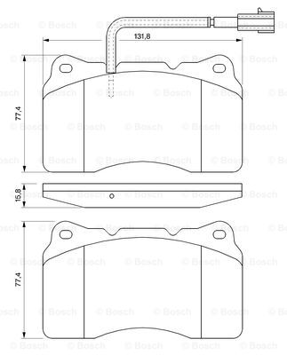 set placute frana,frana disc 0 986 494 067 BOSCH
