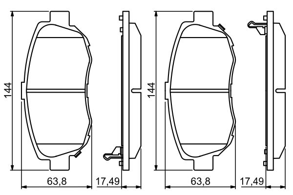 Set placute frana,frana disc 0 986 494 211 BOSCH