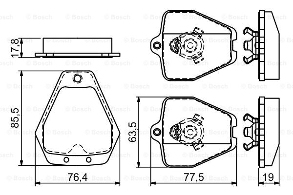 set placute frana,frana disc 0 986 494 215 BOSCH