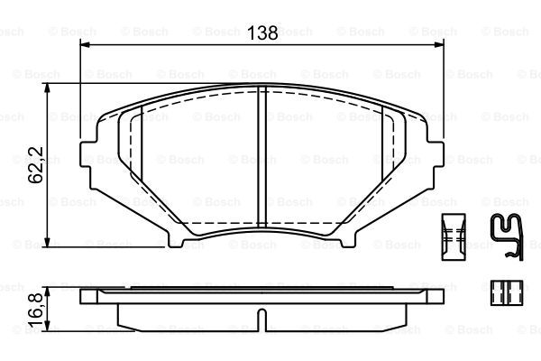 set placute frana,frana disc 0 986 494 220 BOSCH