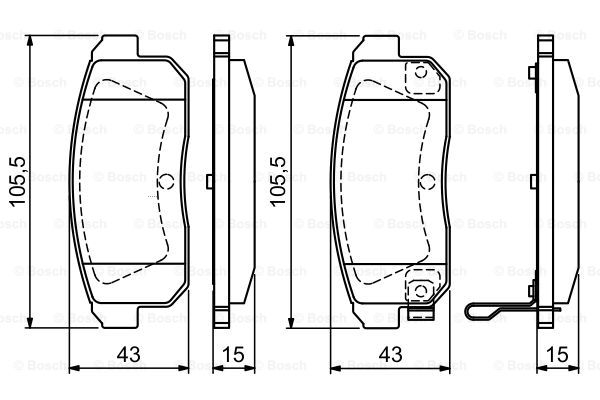 set placute frana,frana disc 0 986 494 223 BOSCH