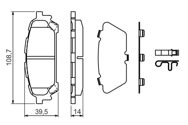 Set placute frana,frana disc 0 986 494 232 BOSCH