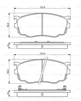 set placute frana,frana disc 0 986 494 258 BOSCH