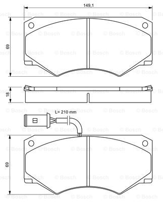 set placute frana,frana disc 0 986 494 301 BOSCH