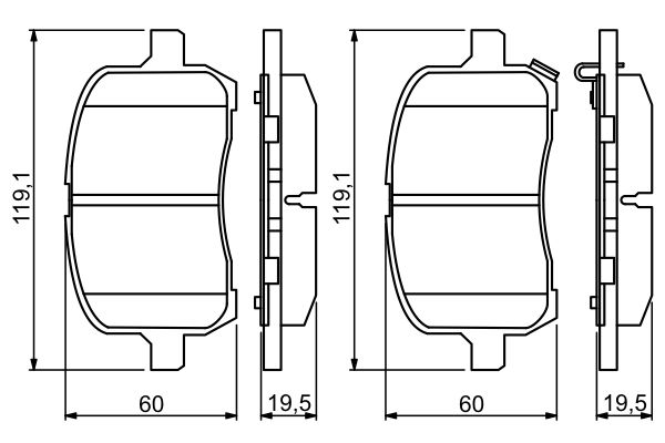 Set placute frana,frana disc 0 986 494 306 BOSCH