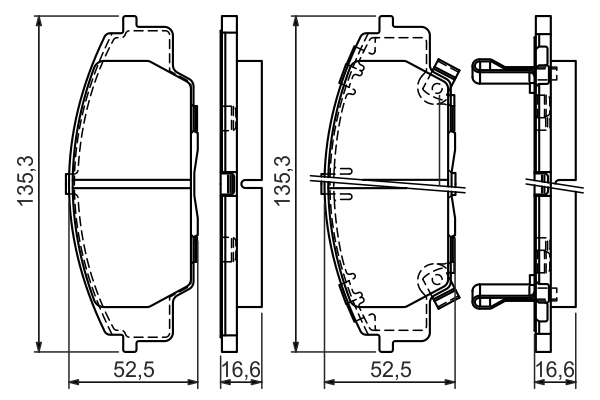 set placute frana,frana disc 0 986 494 311 BOSCH