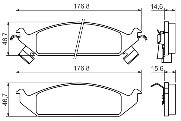 Set placute frana,frana disc 0 986 494 313 BOSCH