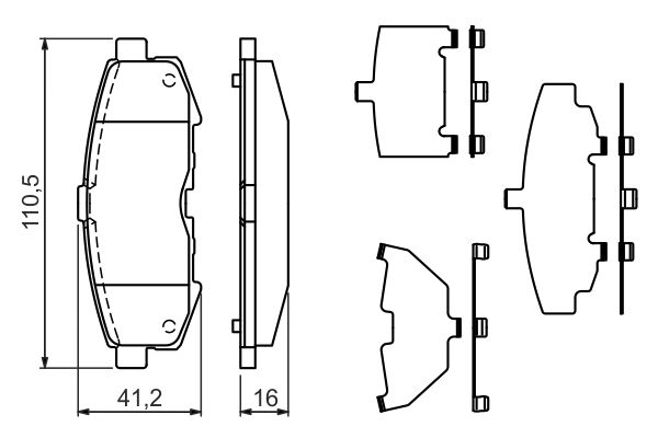 Set placute frana,frana disc 0 986 494 319 BOSCH