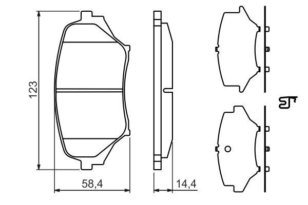 Set placute frana,frana disc 0 986 494 322 BOSCH