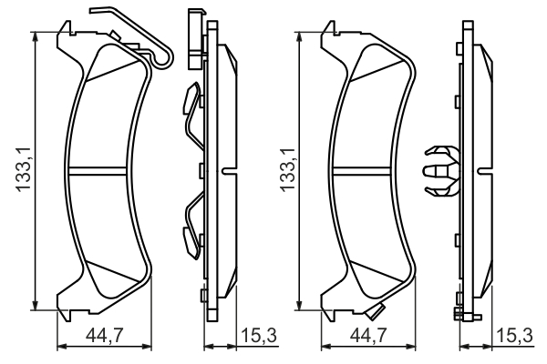 Set placute frana,frana disc 0 986 494 348 BOSCH