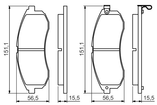 Set placute frana,frana disc 0 986 494 362 BOSCH