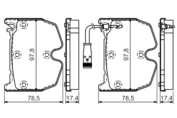 set placute frana,frana disc 0 986 494 364 BOSCH