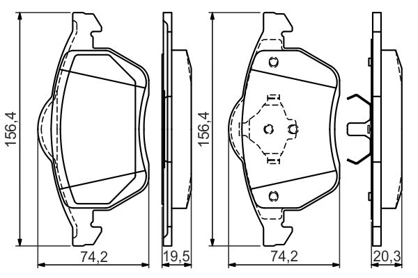 Set placute frana,frana disc 0 986 494 390 BOSCH