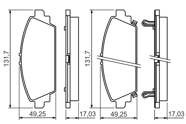 set placute frana,frana disc 0 986 494 414 BOSCH