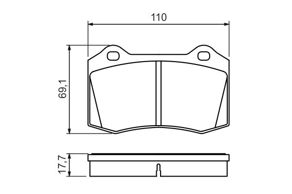 Set placute frana,frana disc 0 986 494 486 BOSCH