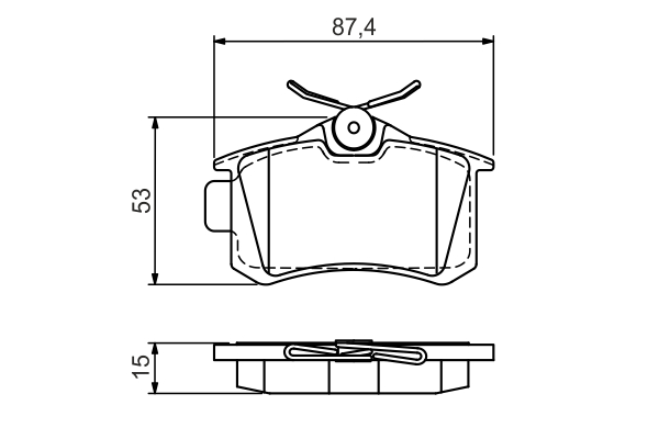 set placute frana,frana disc 0 986 494 519 BOSCH