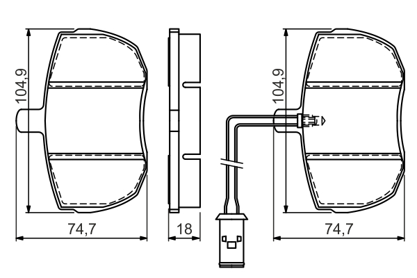 set placute frana,frana disc 0 986 494 535 BOSCH